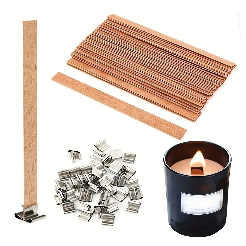 Wooden Wick Candle - 30 шт., высококачественный деревянный фитиль для