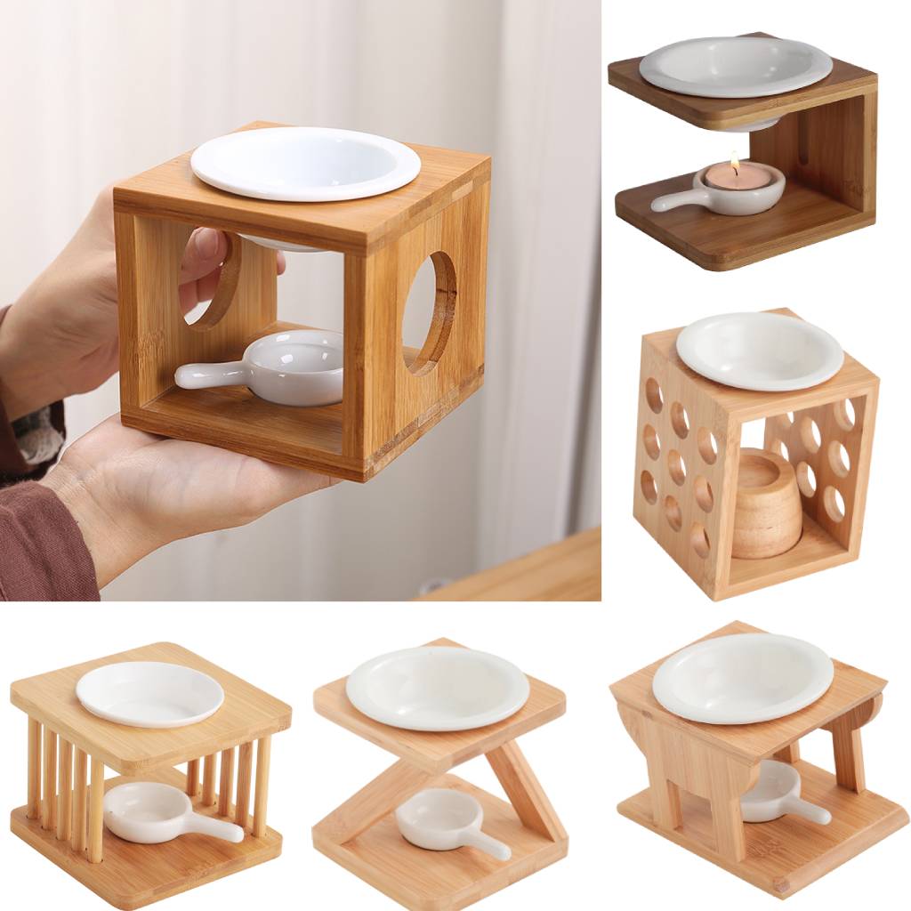 Wax Melt Burner - Деревянная горелка для эфирного масла с