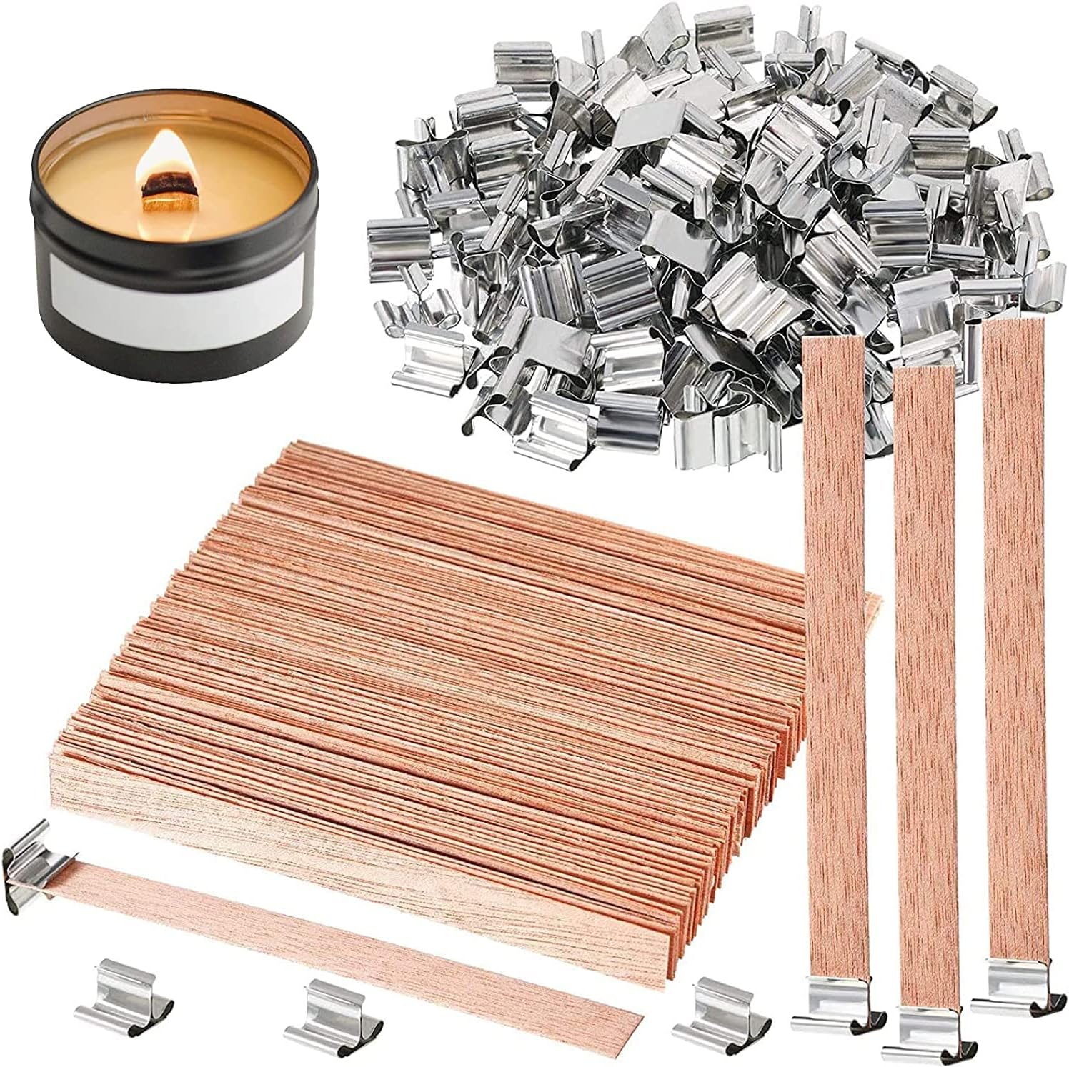 Wooden Wick Candle - 10-100 шт., фитиль для ароматической свечи,