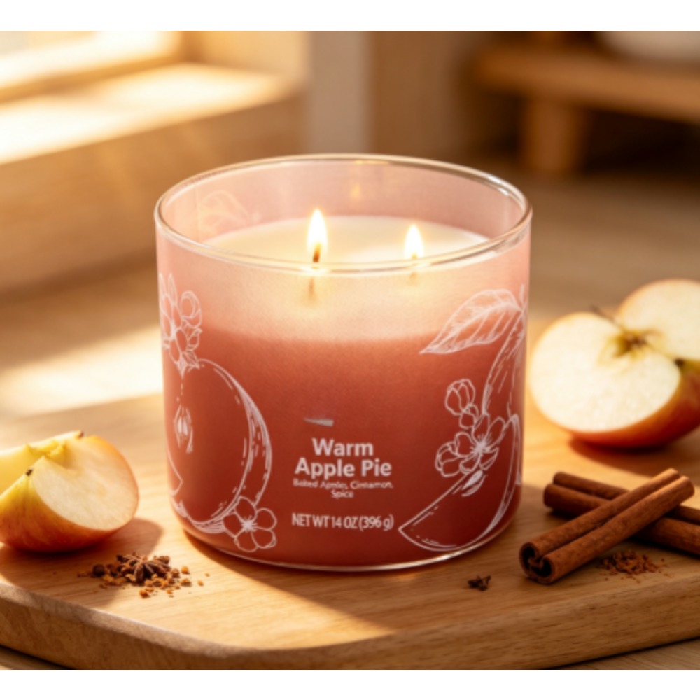 Home Fragrance Scented Candle - Ароматическая свеча с запахом тёплого яблочного