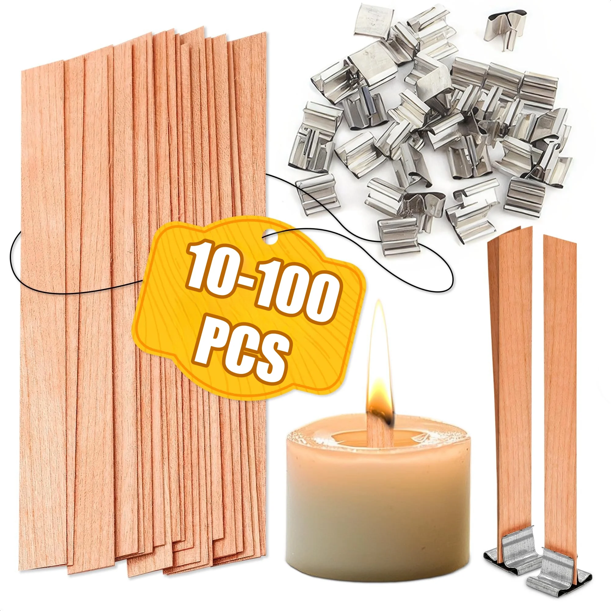Wooden Wick Candle - Свеча из соевого воска ручной работы,