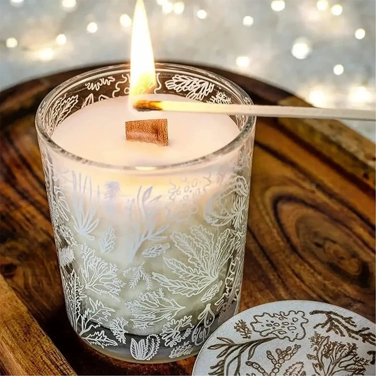 Свеча из соевого воска ручной  – обзор и цена Wooden Wick Candle