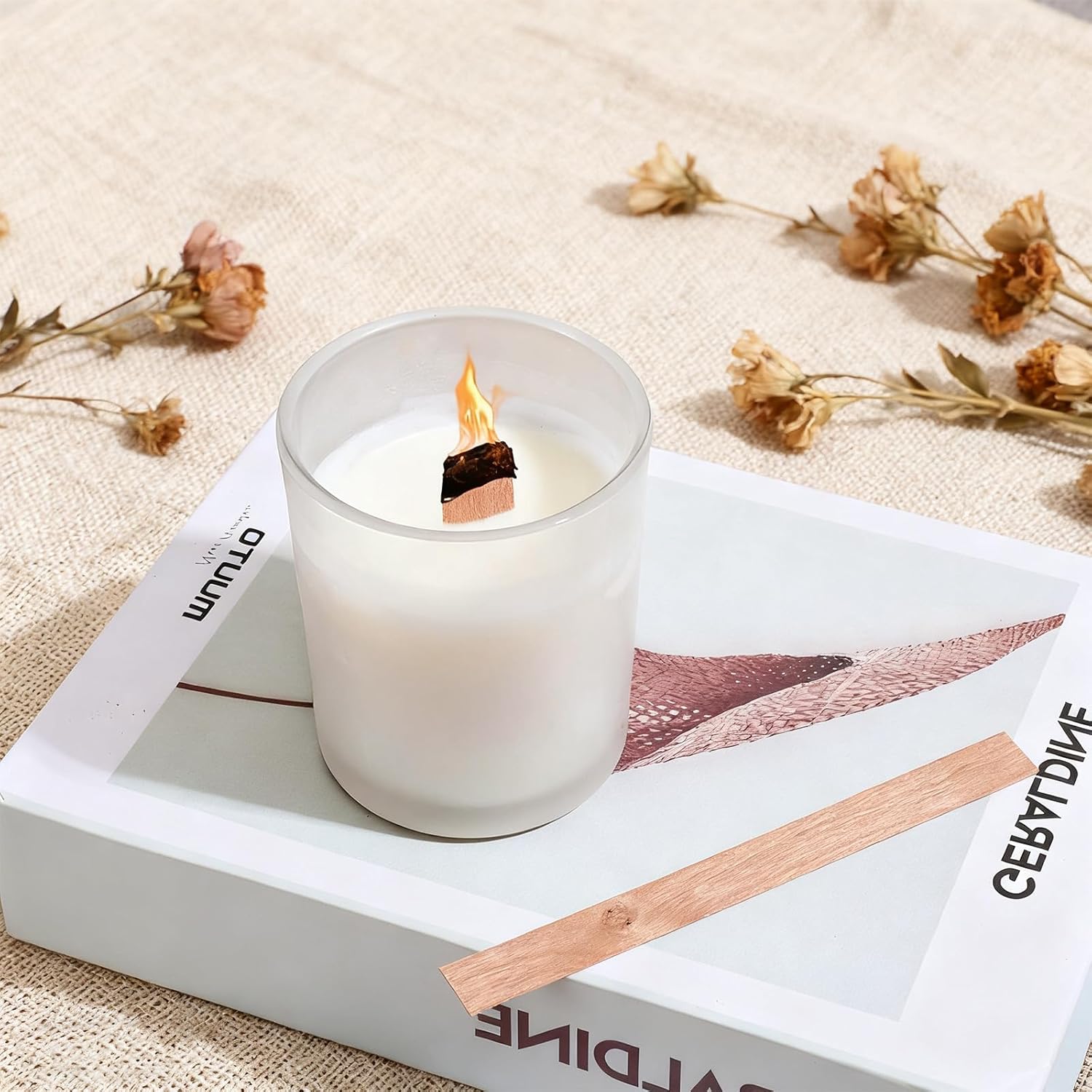 60 шт. деревянных фитилей для  – обзор и цена Wooden Wick Candle