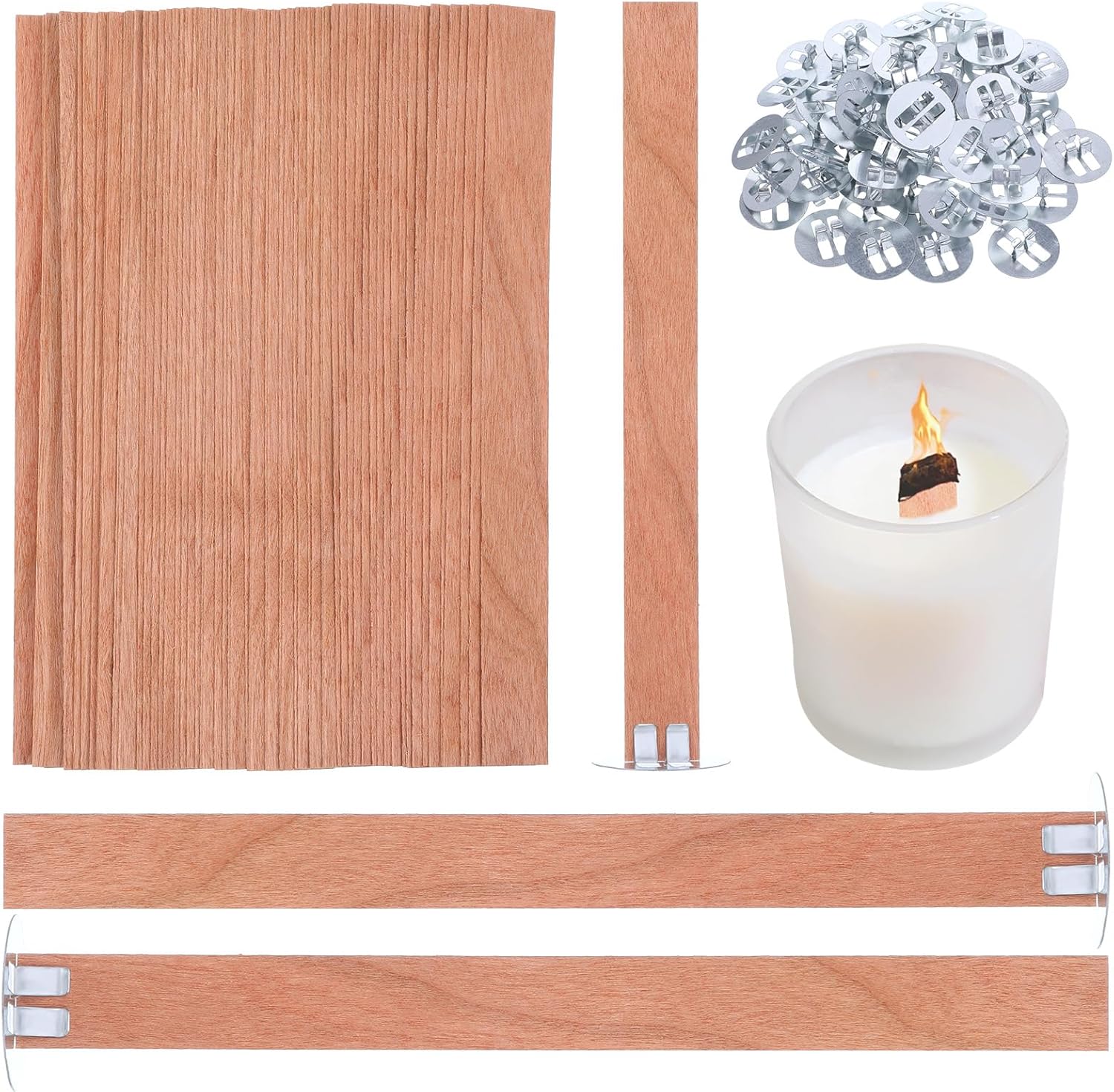 60 шт. деревянных фитилей для  – обзор и цена Wooden Wick Candle