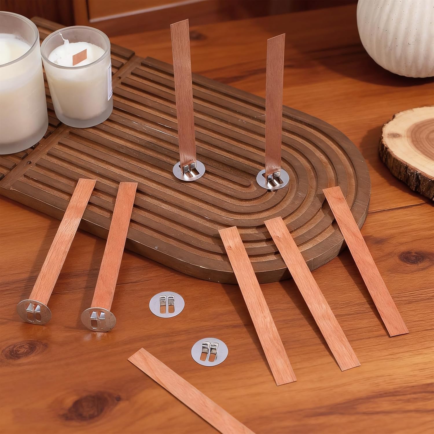 60 шт. деревянных фитилей для  – обзор и цена Wooden Wick Candle